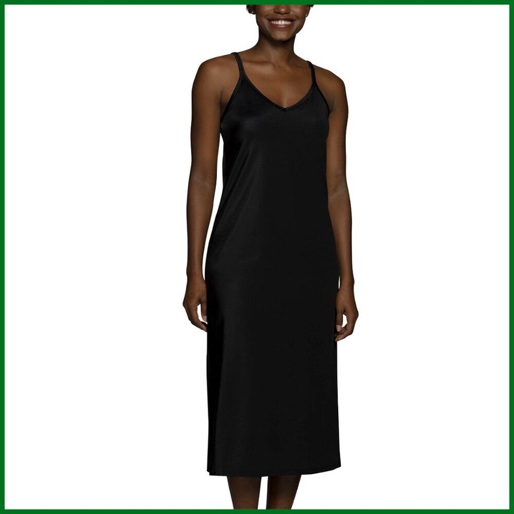 Silky Anti-Static Full Slip Elegant Lace Trim Reversible Neckline Under Dresses